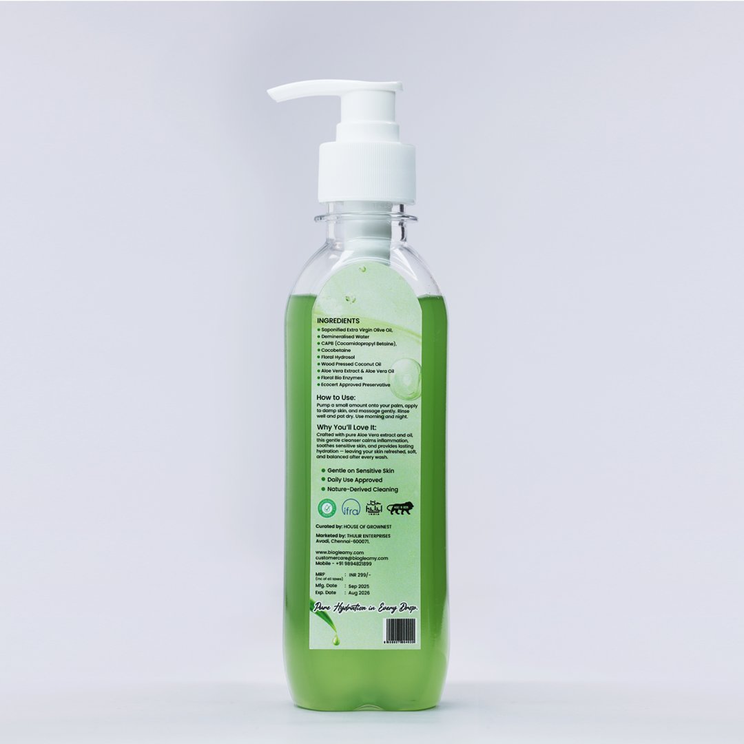 Organic Aloe Vera Face Wash (Enzyme Based) - Image 2