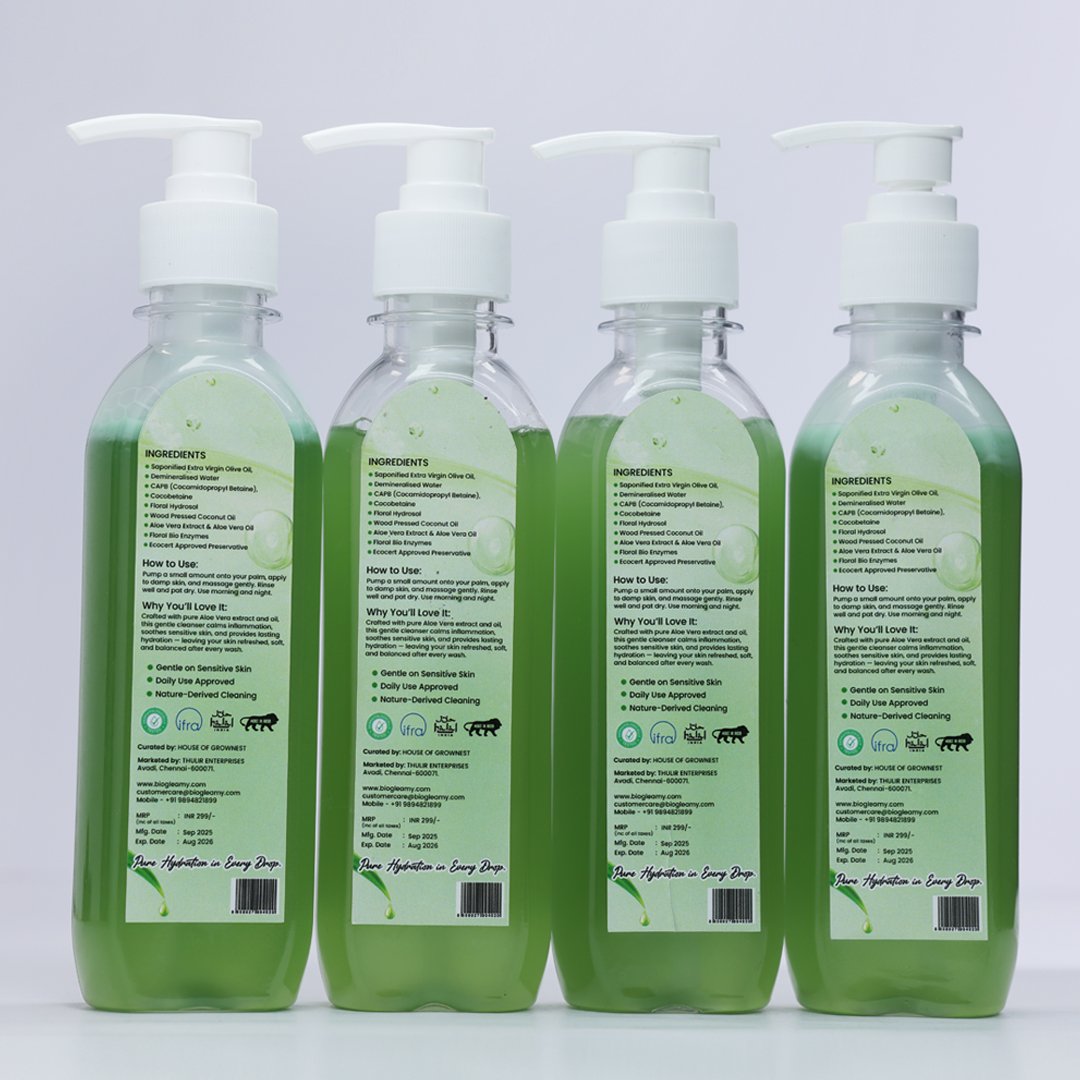 Organic Aloe Vera Face Wash (Enzyme Based) - Image 5