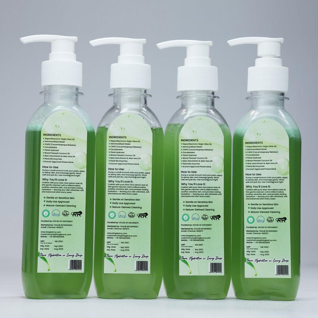 Organic Aloe Vera Face Wash (Enzyme Based) - Image 6