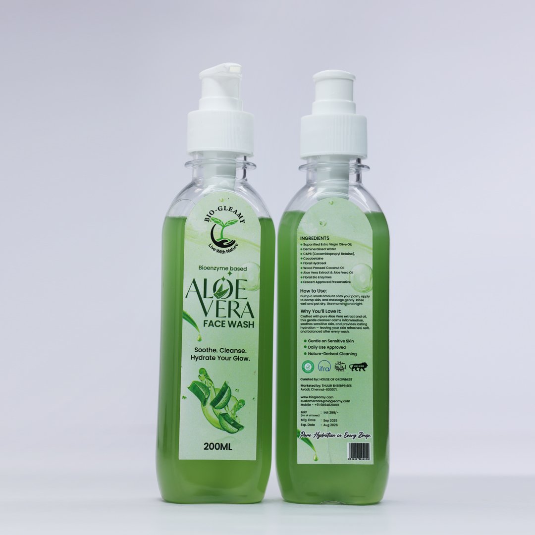 Organic Aloe Vera Face Wash (Enzyme Based) - Image 7