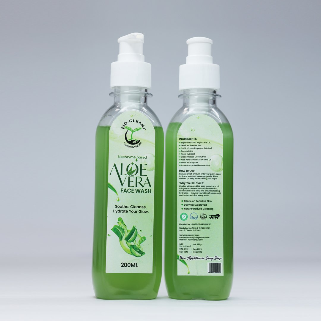 Organic Aloe Vera Face Wash (Enzyme Based) - Image 8