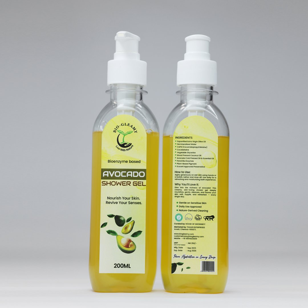 Organic Avocado Shower Gel (Enzyme Based) - Image 5