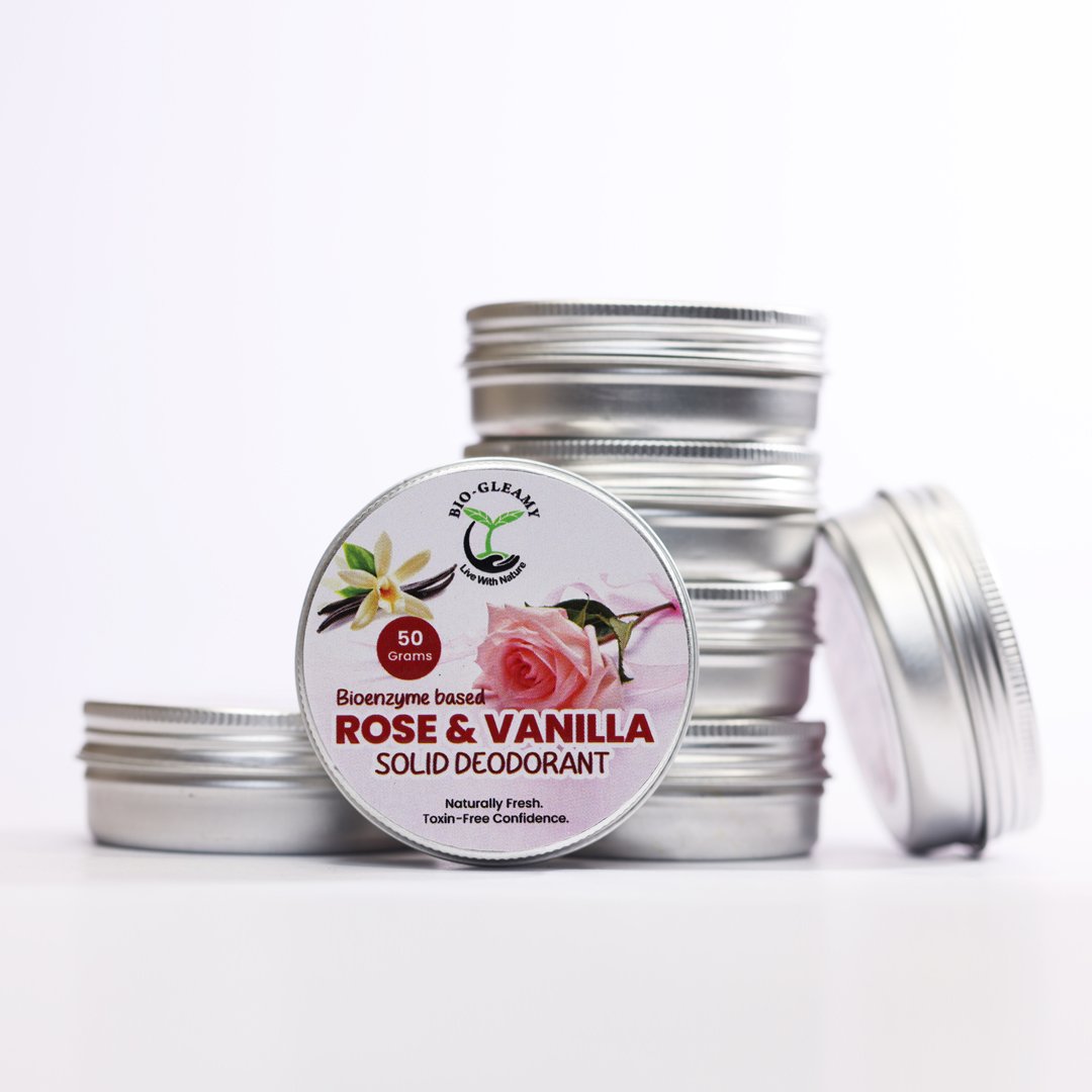 Rose & Vanilla Solid Deodorant (Enzyme Based)