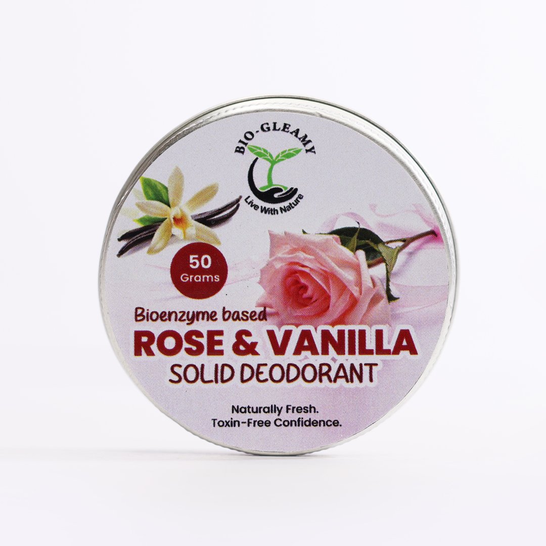 Rose & Vanilla Solid Deodorant (Enzyme Based) - Image 2