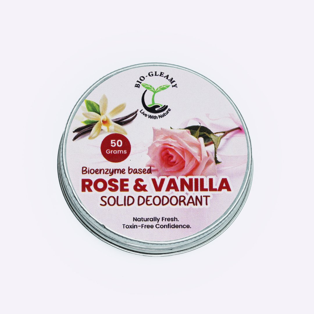 Rose & Vanilla Solid Deodorant (Enzyme Based) - Image 6