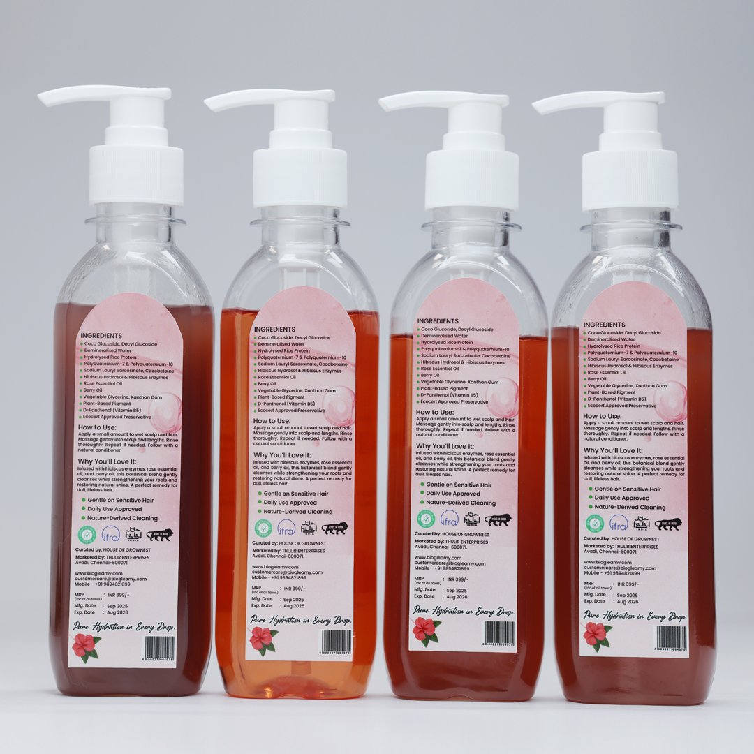 Organic Hibiscus Shampoo (Enzyme Based) - Image 5