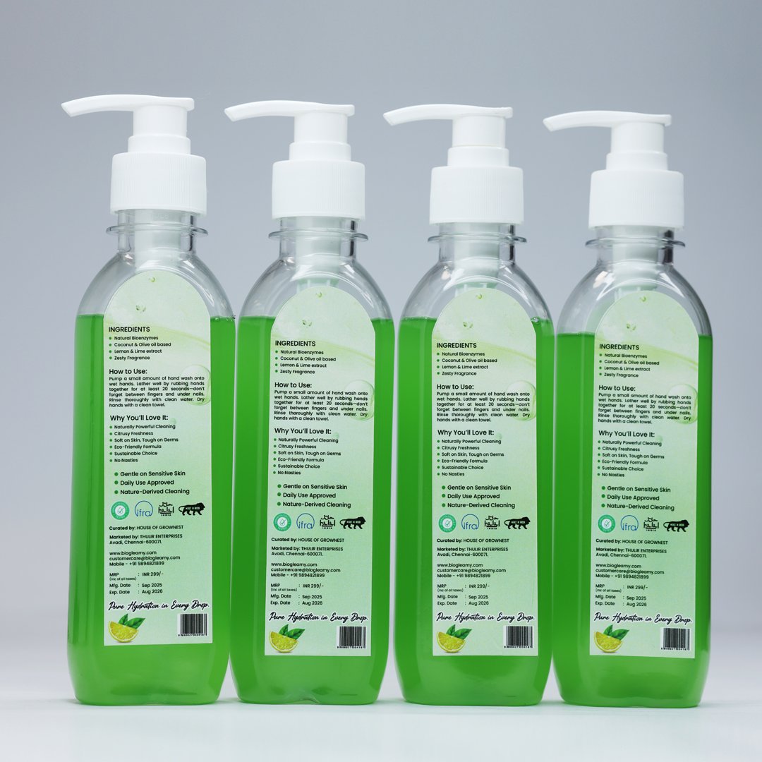 Organic Lime & Lemon Hand Wash (Enzyme Based) - Image 5