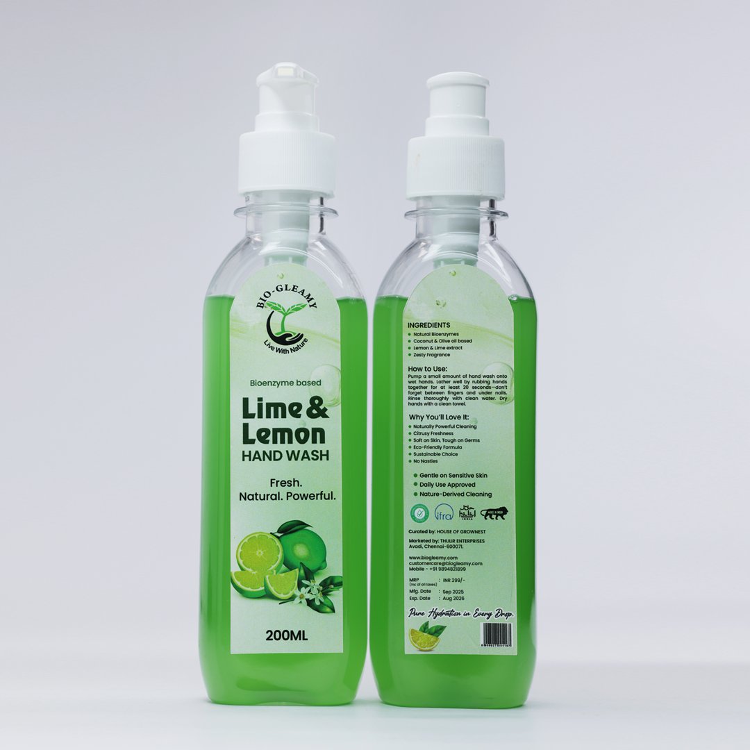 Organic Lime & Lemon Hand Wash (Enzyme Based) - Image 3