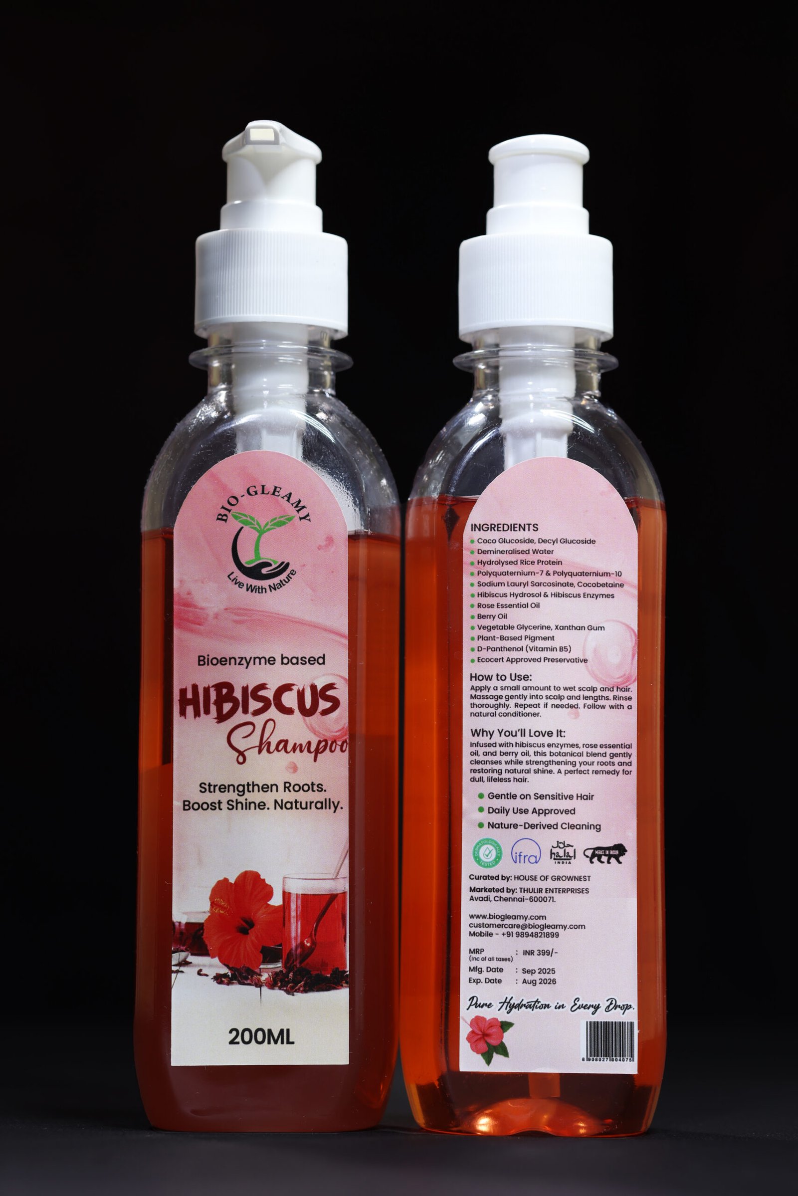 Organic Hibiscus Shampoo (Enzyme Based) - Image 6