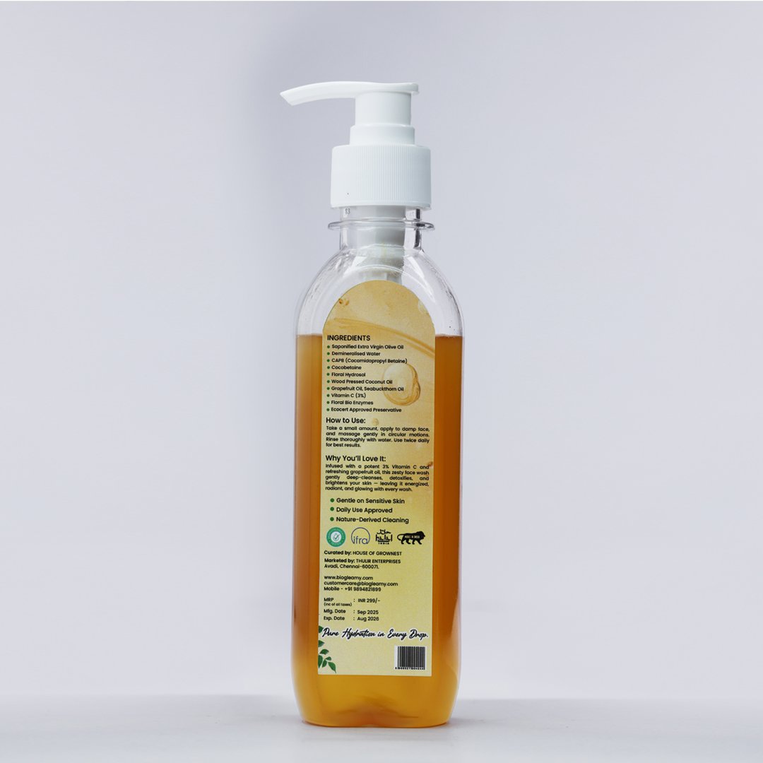 Organic Vitamin C & Grapefruit Face Wash (Enzyme Based) - Image 2
